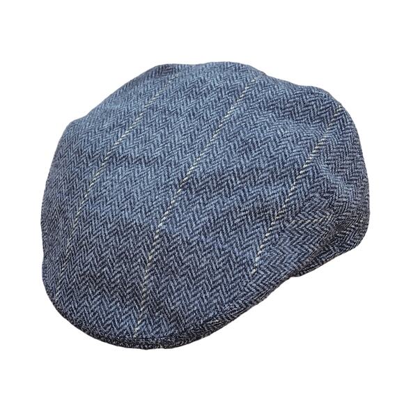 Vintage Alexanders of Scotland Pure Lambswool Newsboys Cap Tweed Herringbone - Picture 2 of 8